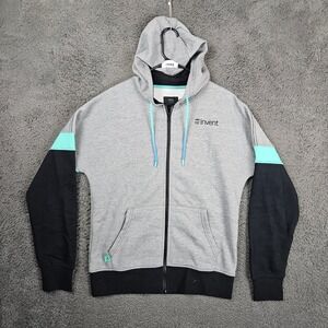 AWS reInvent 2025 Swag Hoodie Mens Medium Gray Black Teal Full Zip Tech Fleece